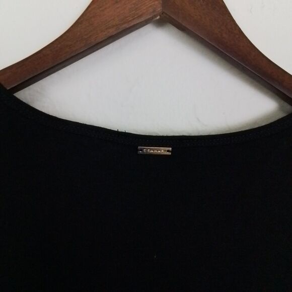 Tahari Solid Black Elastic Waist V-Neck Sleeveless Pleated Maxi Dress Size‎ M - Picture 12 of 14